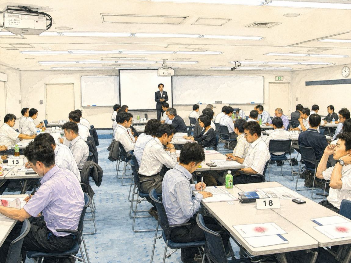 大会場での研修の風景
