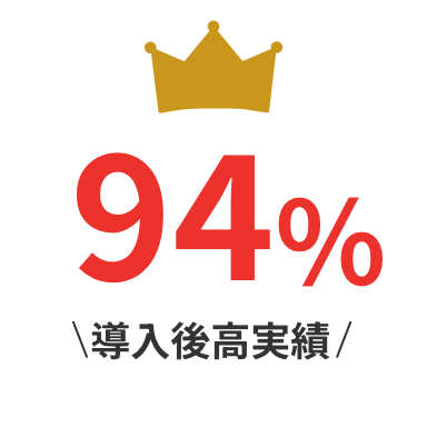 導入後高実績94%